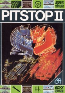 Pitstop II C64 disk box art