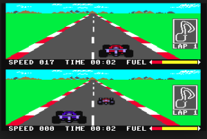 Pitstop II C64 screenshot